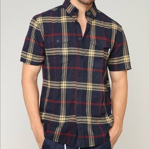 Rob Short Sleeve Woven Top - Navy/Combo
